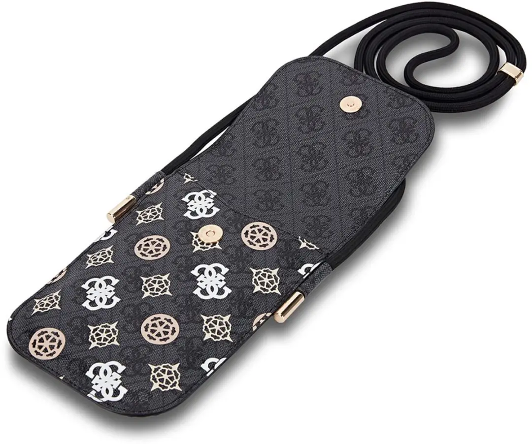 Guess PU 4G Peony Telefoontas - Zwart