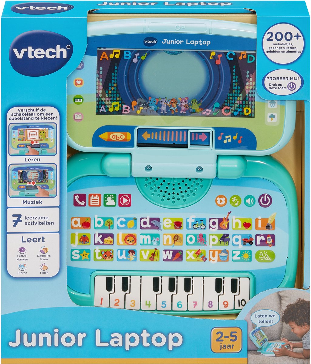 VTech educatieve junior laptop voor kinderen - kleurrijk speelgoed.