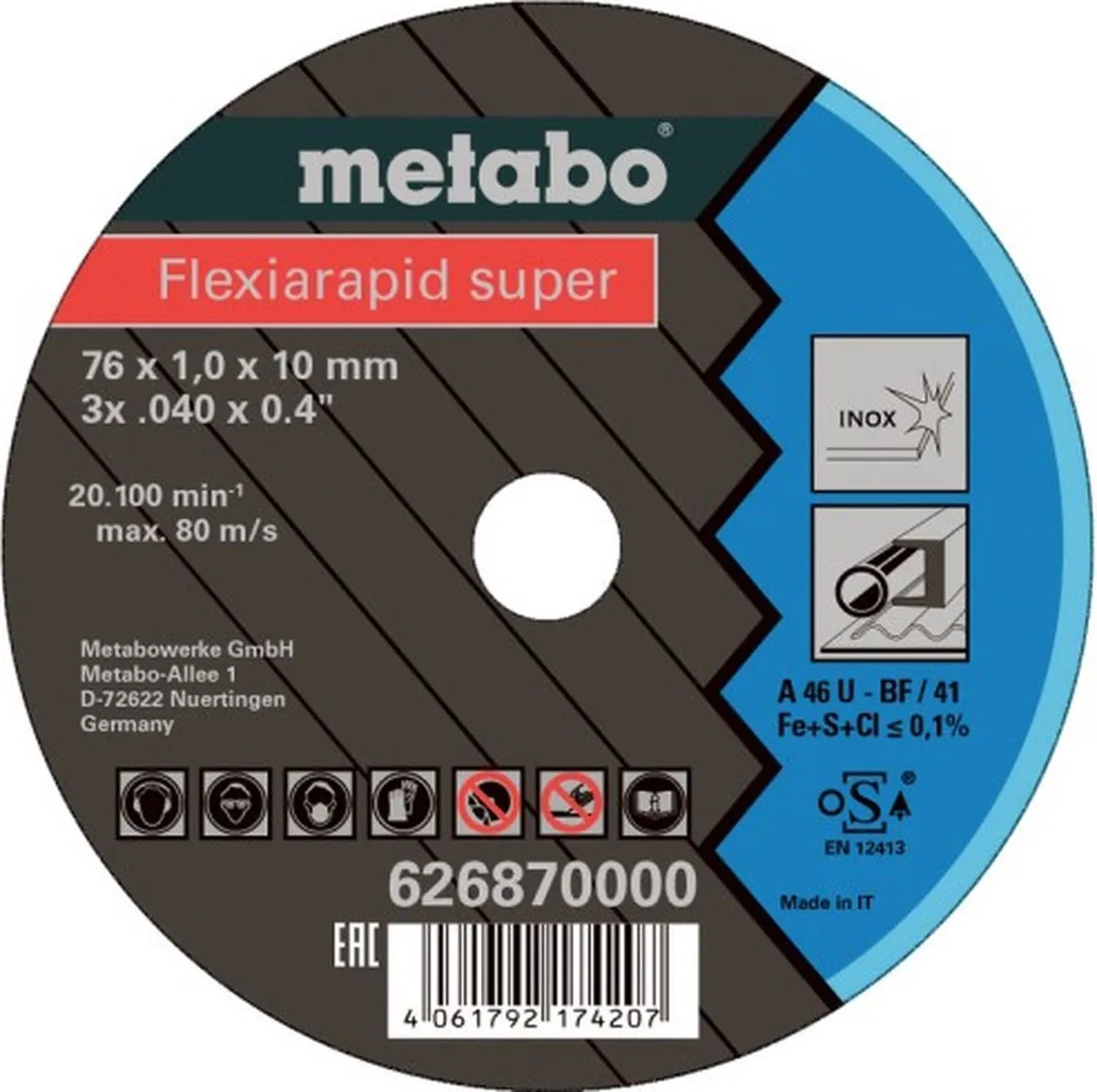 Metabo Flexiarapid Doorslijpschijf 626870000