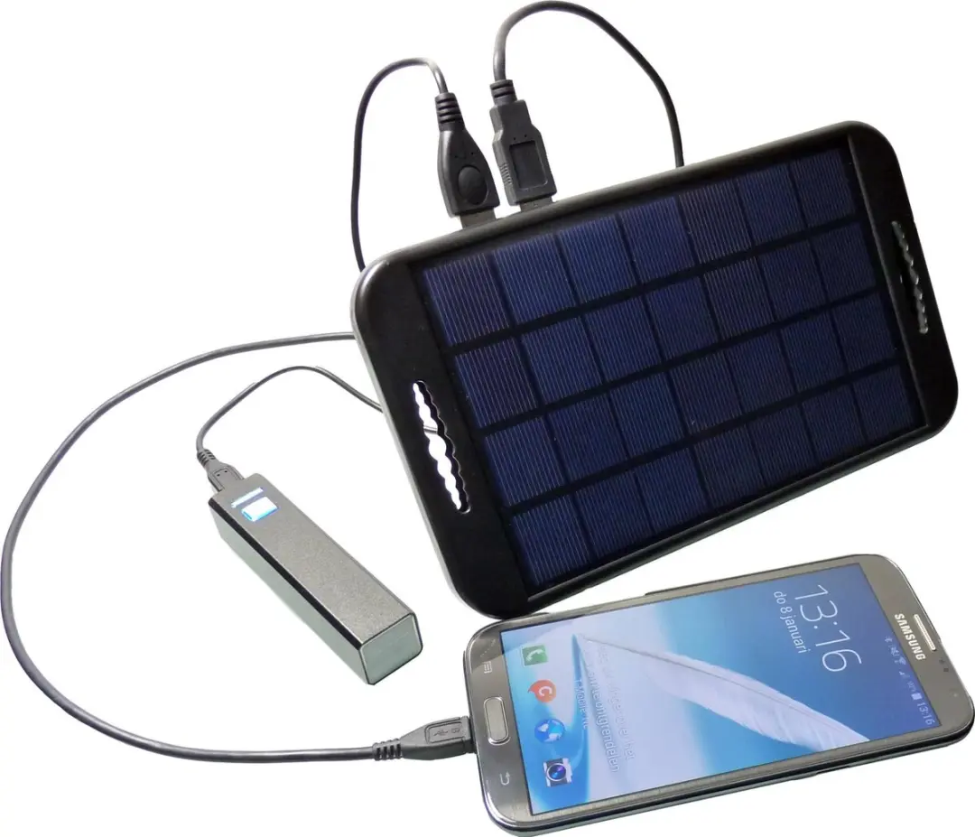 Powerplus Camel Zonne-lader 3W - 2x USB - Zwart
