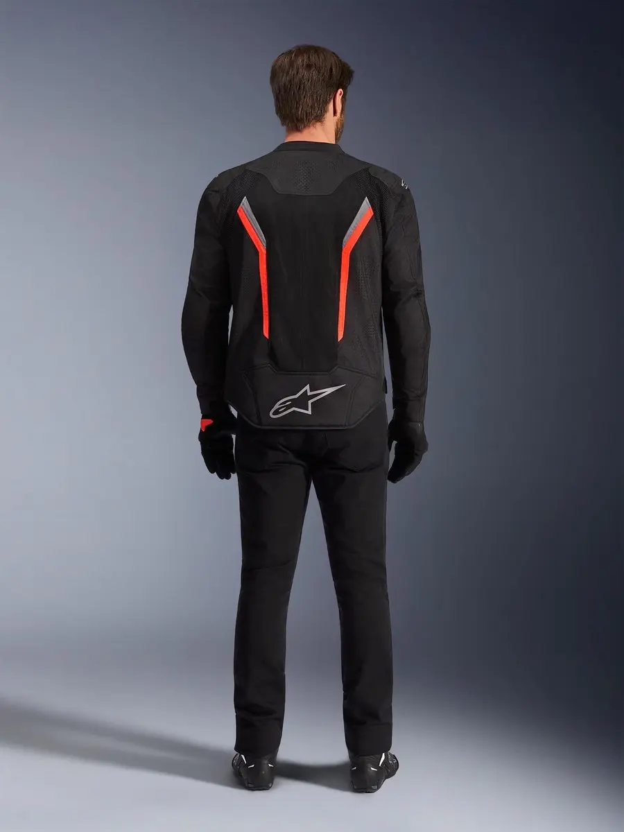 Alpinestars AST V3 Air Textieljas - Zwart/grijs/rood 3XL