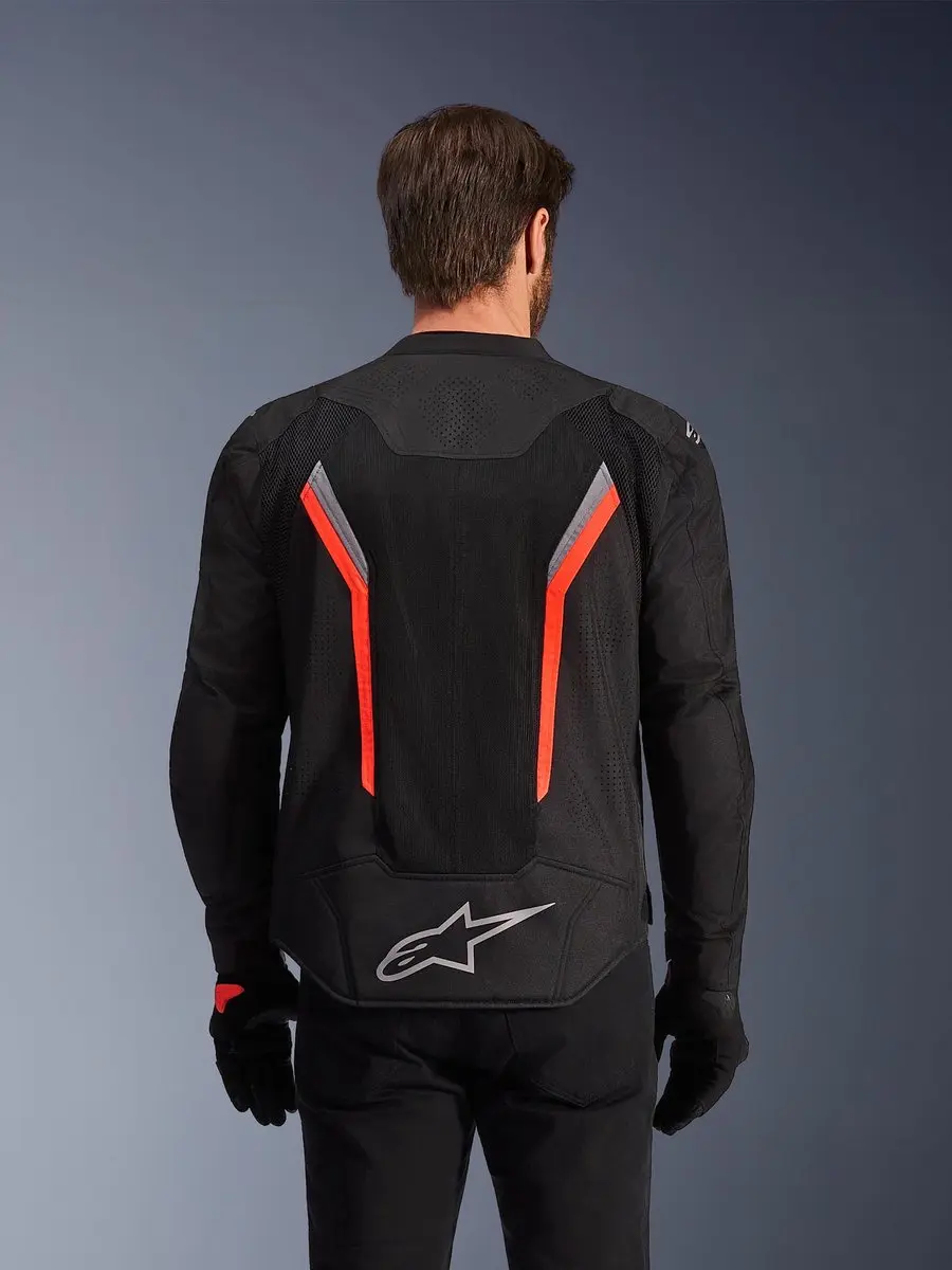 Alpinestars AST V3 Air Textieljas - Zwart/grijs/rood 3XL