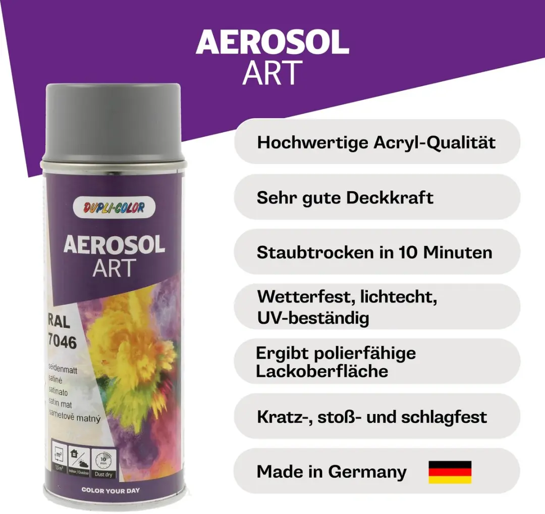 Motip Dupli-Color Aerosol-Art ZG RAL 7046 - 400ml - Meerkleurig
