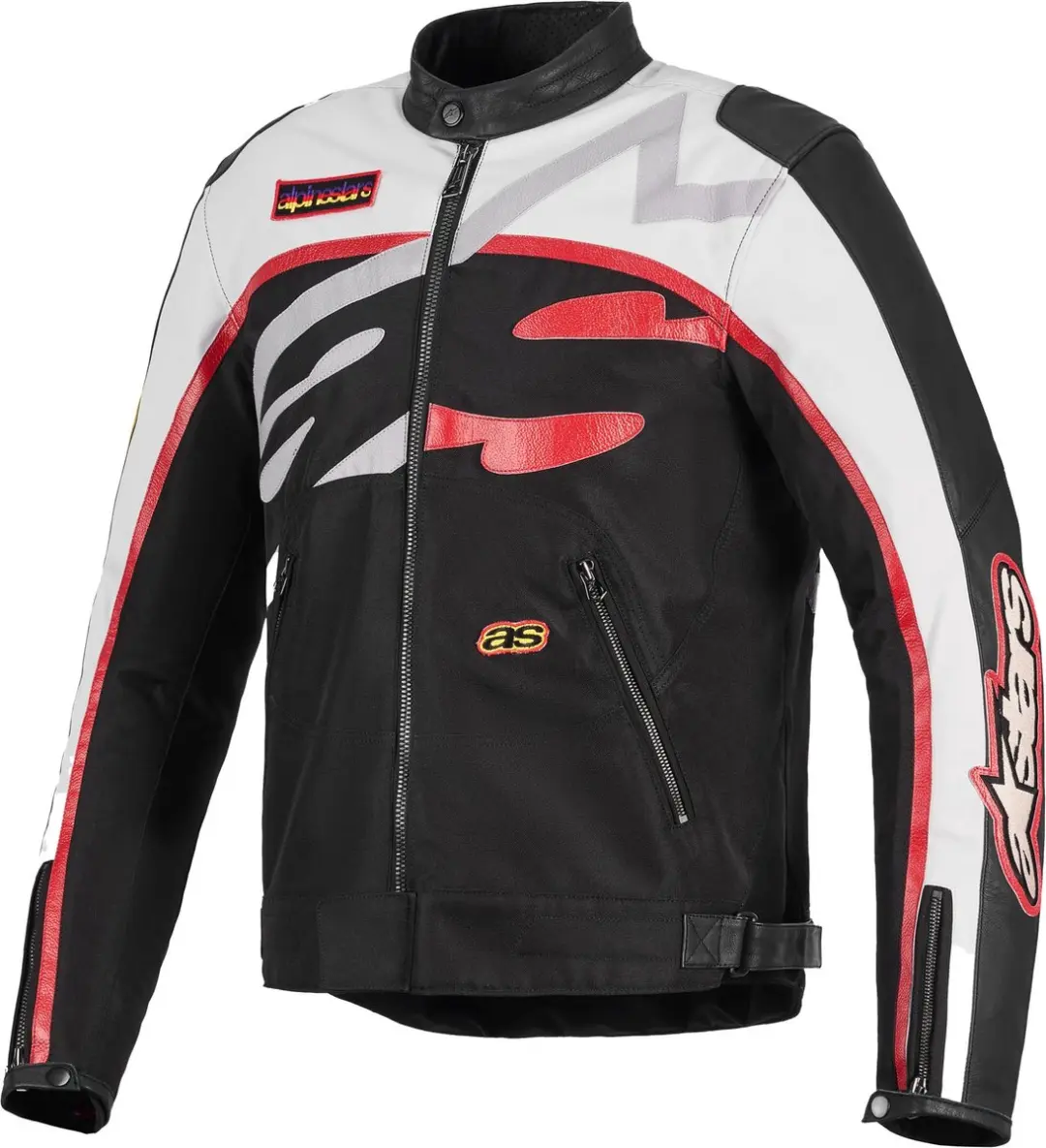 Alpinestars Axton Motorjas - Zwart/Wit/Rood - XL