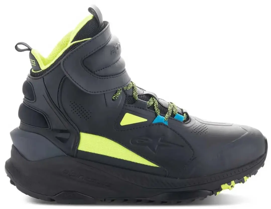 Alpinestars Speedstreet Motorschoenen - Zwart/Limoen/Blauw - 45/46