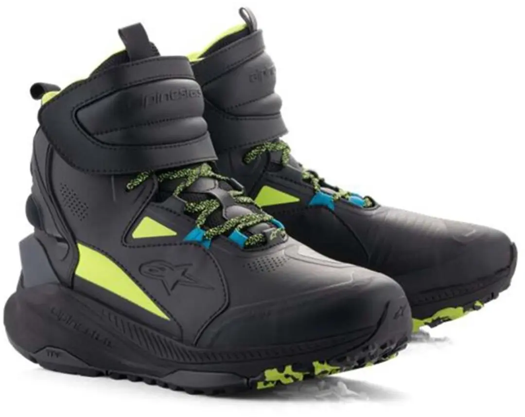 Alpinestars Speedstreet Motorschoenen - Zwart/Limoen/Blauw - 45/46