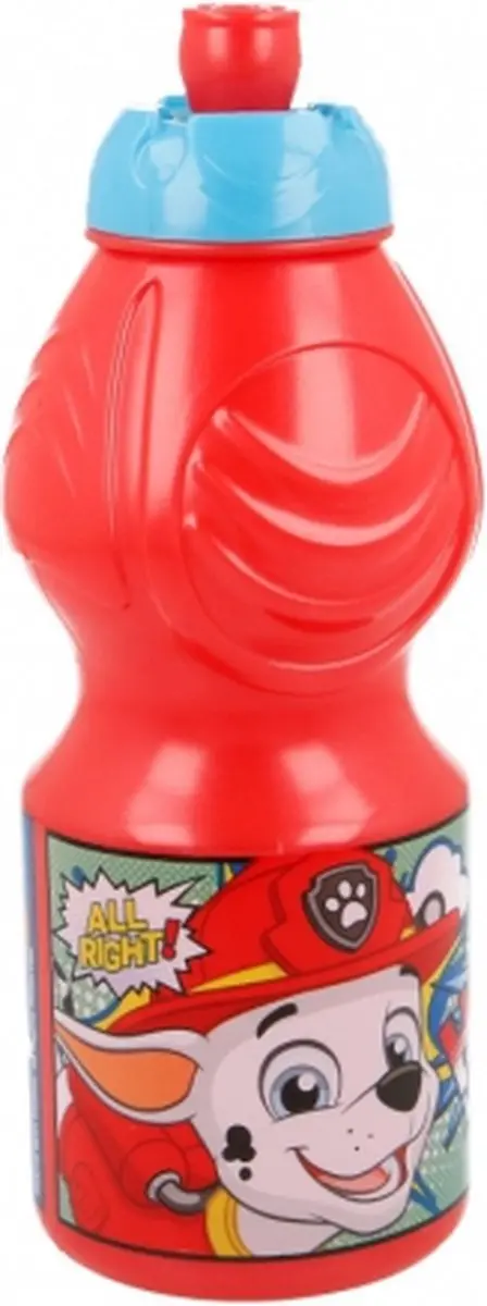 PAW Patrol Waterfles 400ml - Rood