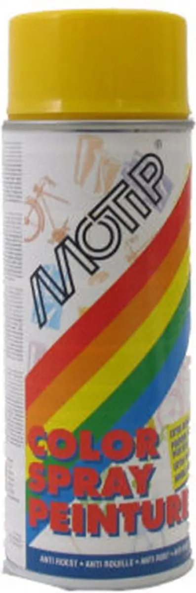 Motip Deco Alkyd Hoogglanslak RAL 1021 - 400ml - Koolzaadgeel