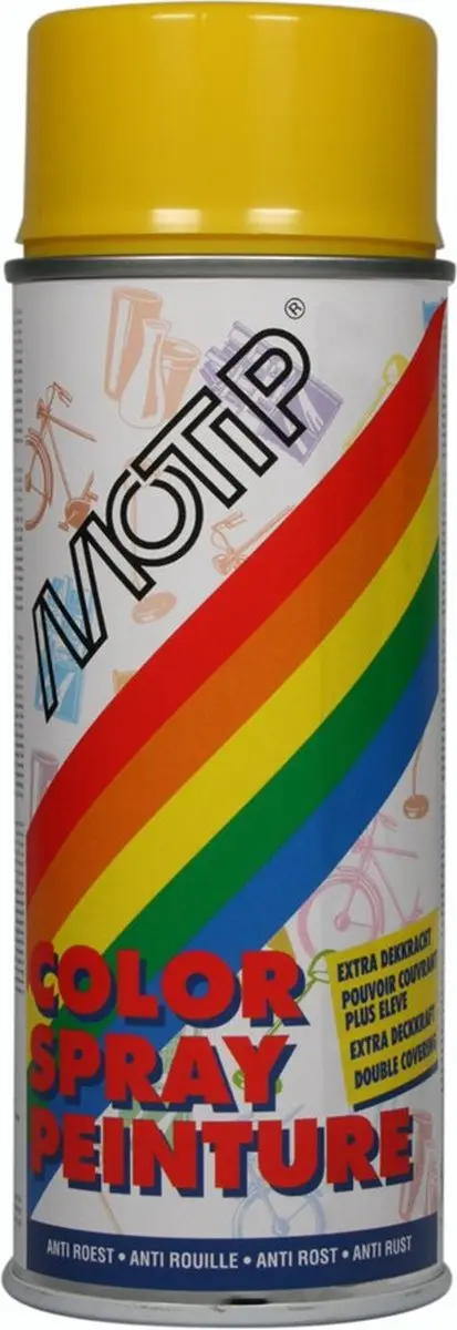 Motip Deco Alkyd Hoogglanslak RAL 1021 - 400ml - Koolzaadgeel
