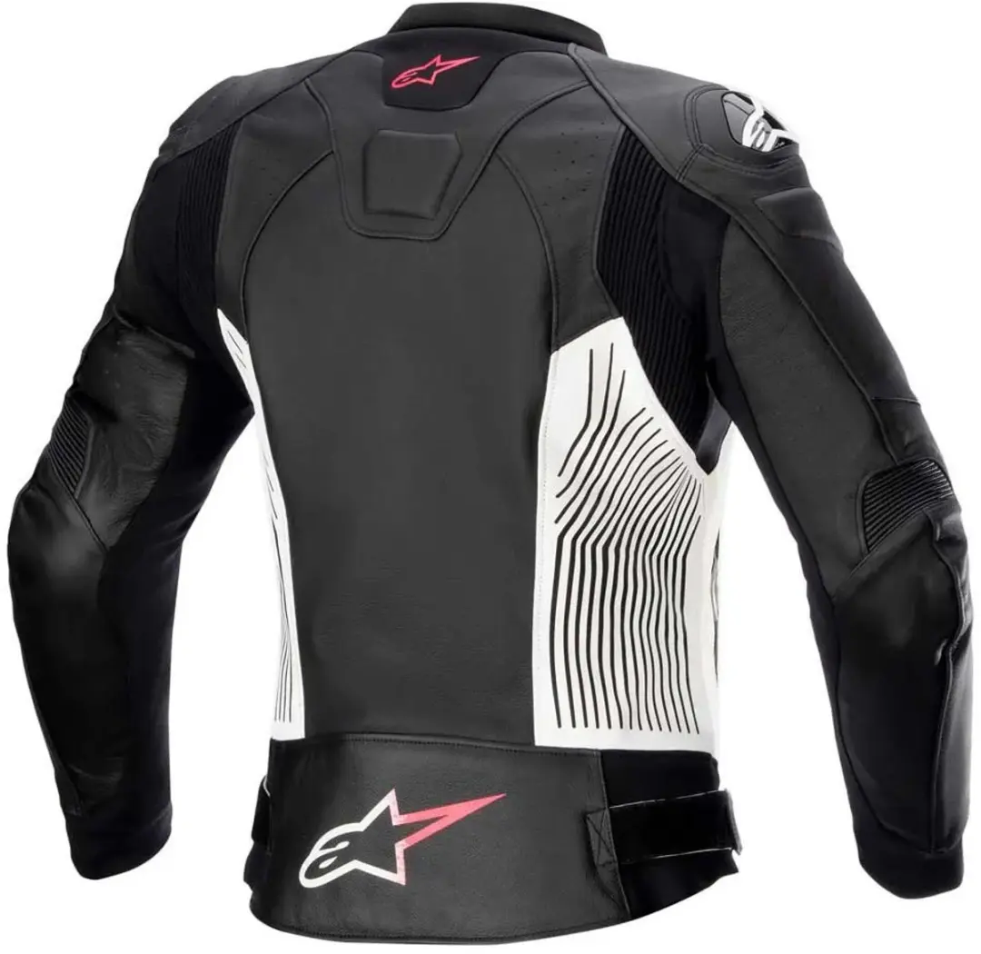 Alpinestars Stella GP Plus V4 Leren Jas - Maat 44 - Zwart/Wit/Diva Roze