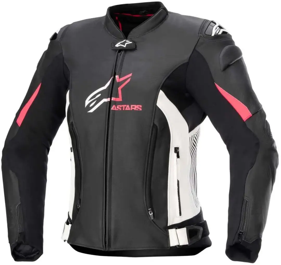 Alpinestars Stella GP Plus V4 Leren Jas - Maat 44 - Zwart/Wit/Diva Roze