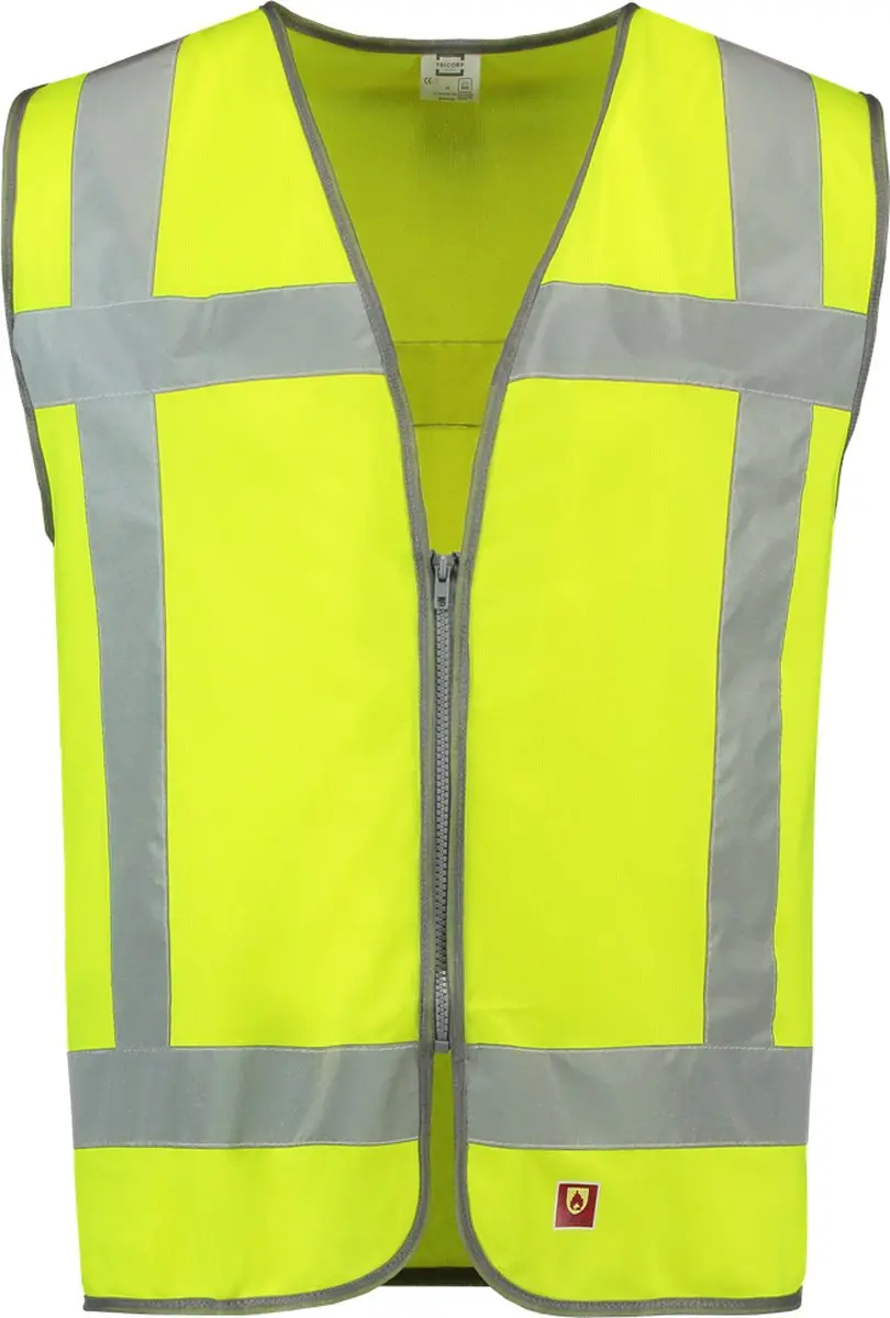 Tricorp Veiligheidsvest RWS Vlamvertragend 453017 - Fluo Geel - XL/XXL - afbeelding 6 van 6