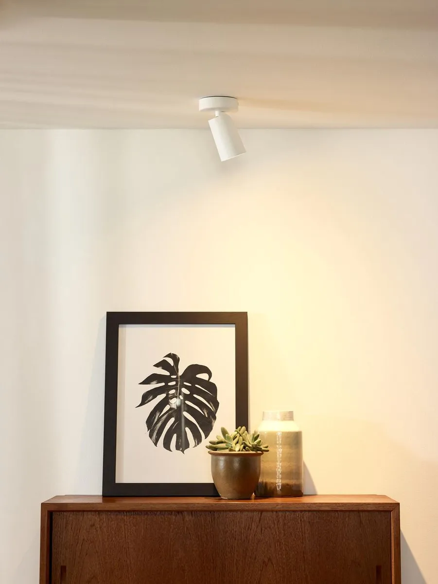 Lucide Xyrus Plafondspot Ø9cm - LED Dim to Warm - GU10 - Wit