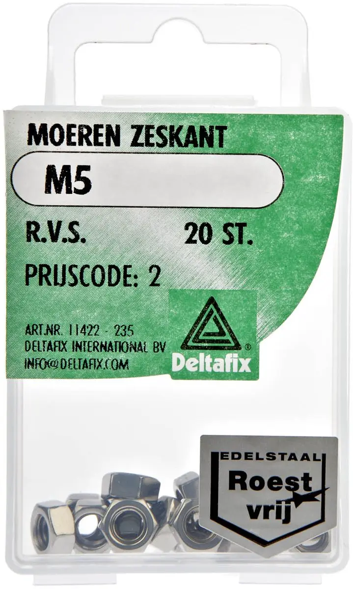 Deltafix M5 RVS Moeren - 20 Stuks