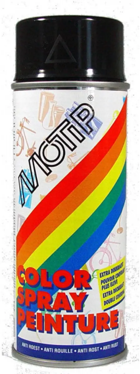 Motip Deco Alkyd Hoogglans Lak RAL 9005 400ml - Gitzwart
