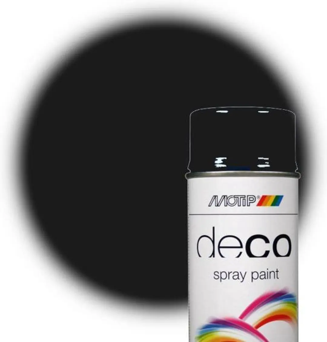 Motip Deco Alkyd Hoogglans Lak RAL 9005 400ml - Gitzwart