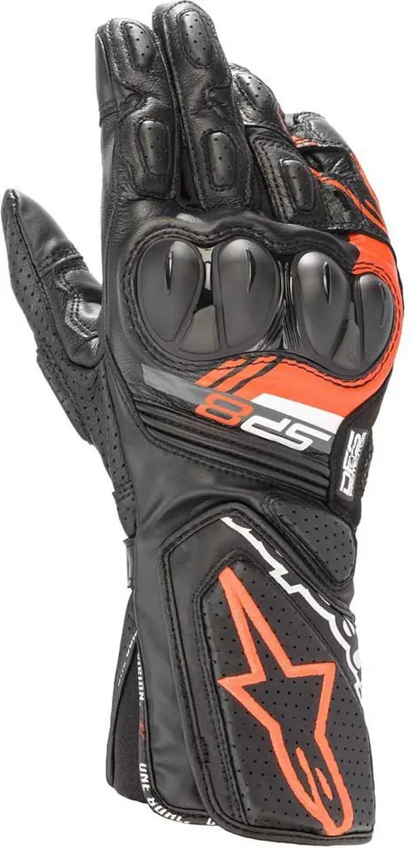 Alpinestars SP-8 V3 Handschoen - 3XL - Zwart/Rood/Fluo