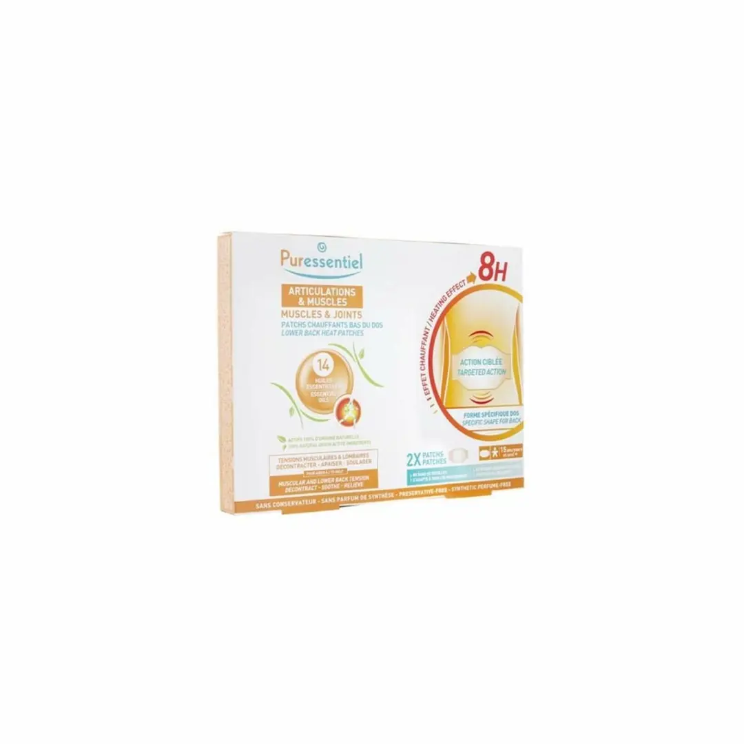 Puressentiel Gewrichten-Spieren Verwarmende Patches - Lage Rug - 2 Stuks