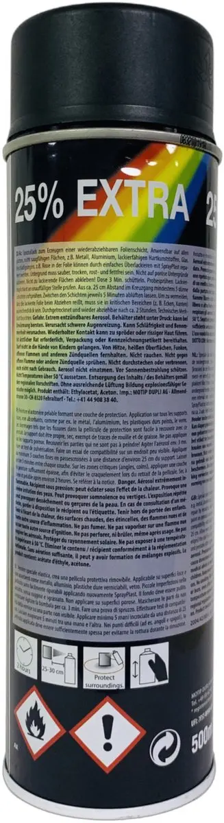 Motip Removable Coating 04301 - 500ml - Mat - Meerkleurig