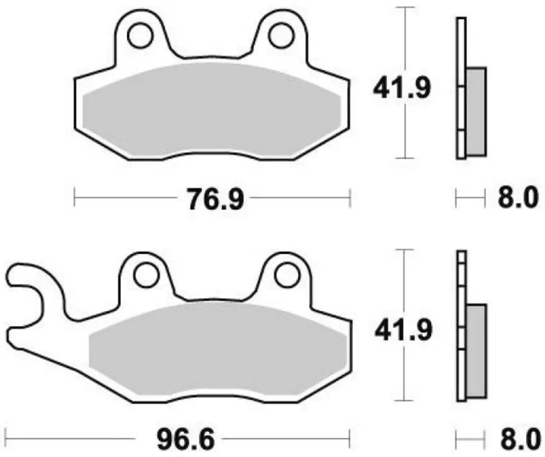 Nissin Remmen Plaquette 125cc - Grijs/Blauw