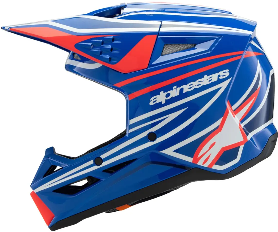 Alpinestars S-M3 Youth Wurx Offroad Helm - S - Blauw/Rood/Wit/Zwart