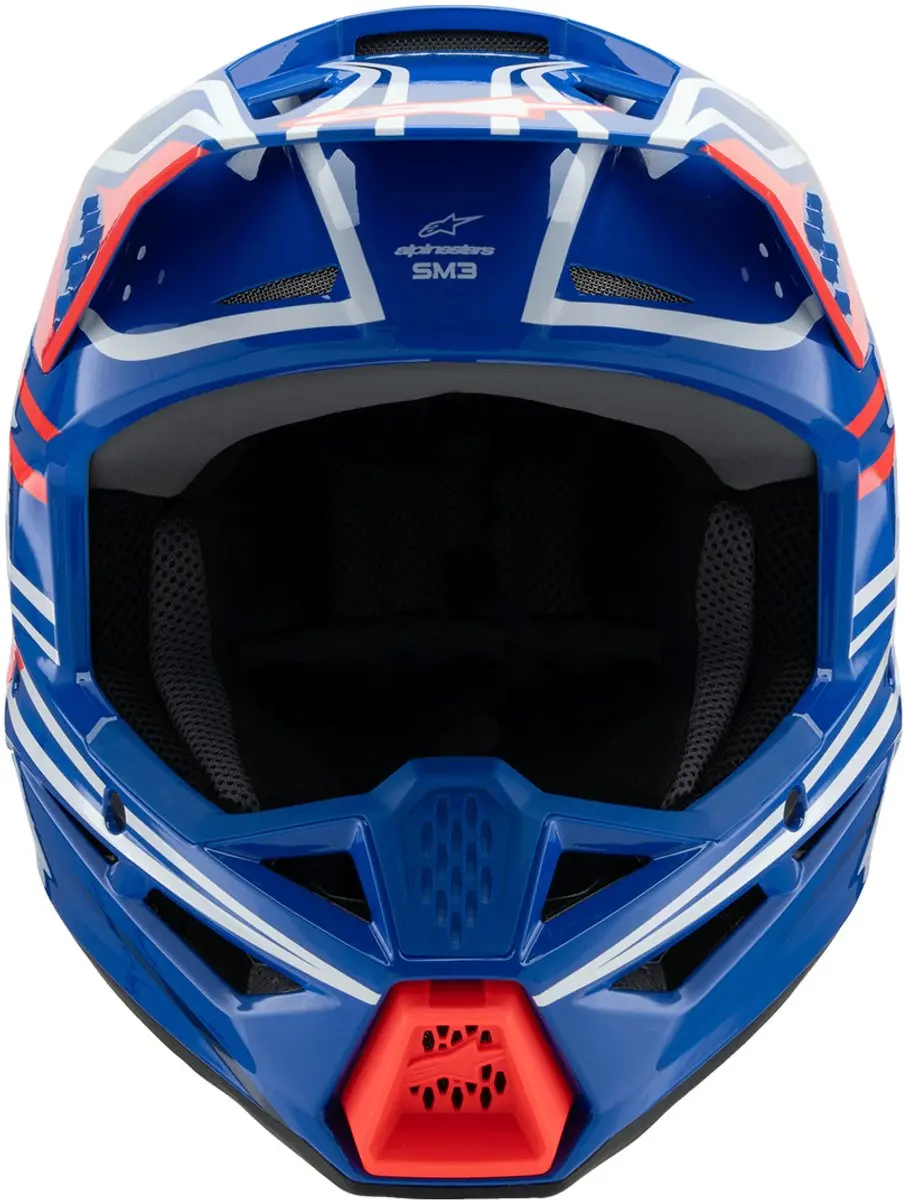 Alpinestars S-M3 Youth Wurx Offroad Helm - S - Blauw/Rood/Wit/Zwart