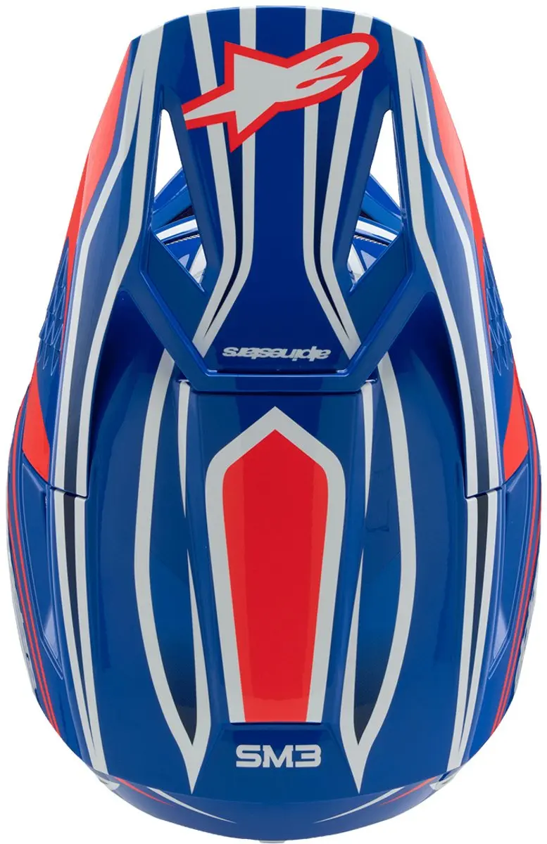 Alpinestars S-M3 Youth Wurx Offroad Helm - S - Blauw/Rood/Wit/Zwart