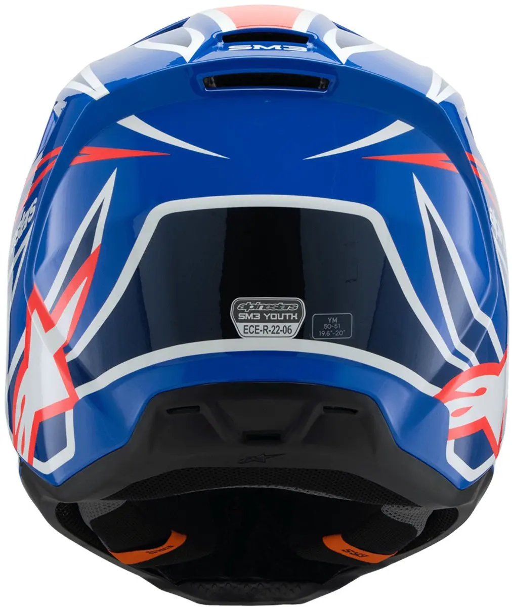 Alpinestars S-M3 Youth Wurx Offroad Helm - S - Blauw/Rood/Wit/Zwart