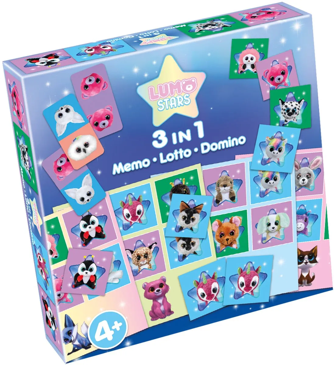 Tactic Lumo Stars 3-in-1 Spellenverzameling 56707 - Memo/Lotto/Domino