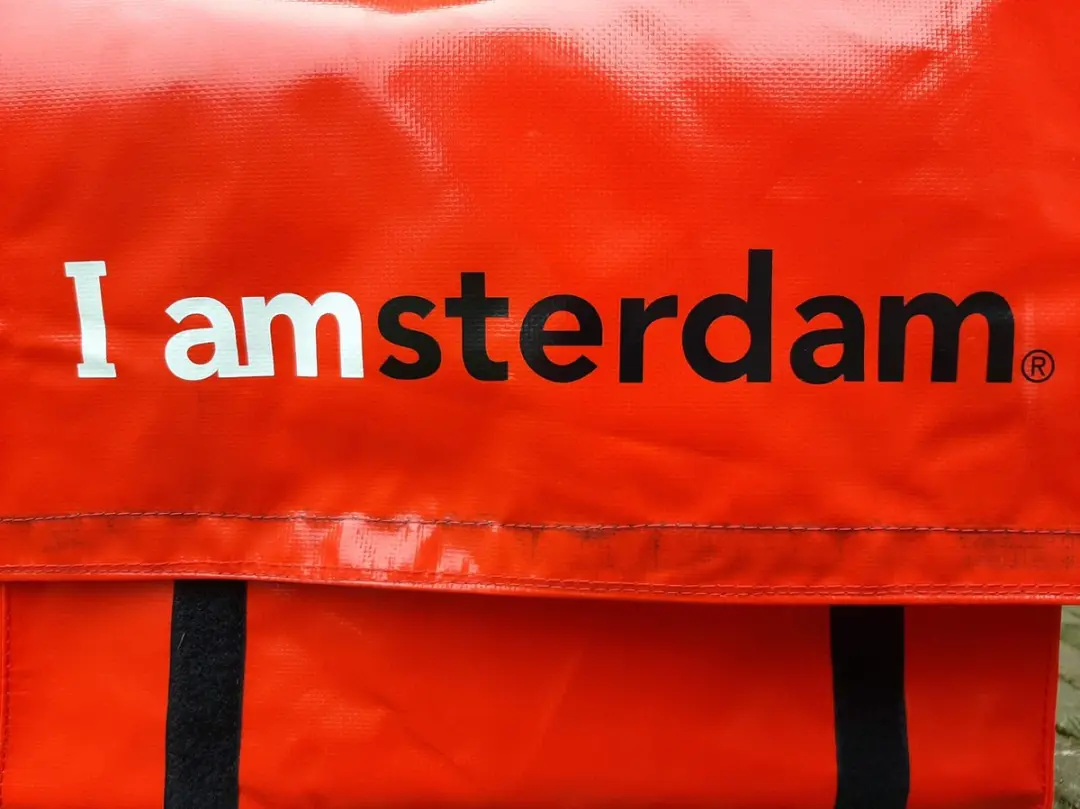 Amsterdam Dubbele Fietstas 40L - Rood