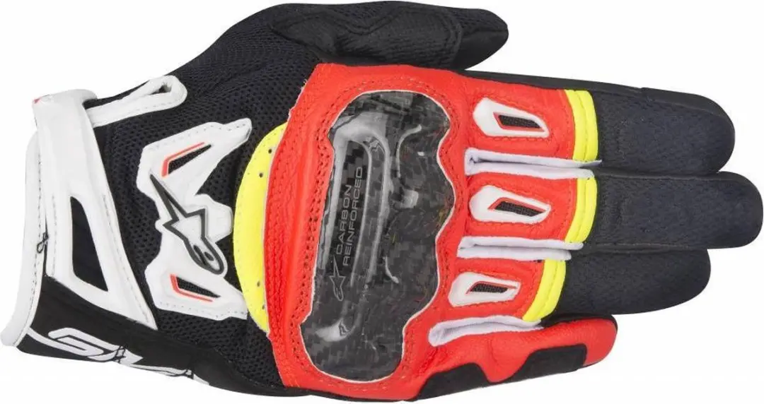 Alpinestars SMX-2 Air Carbon V2 Handschoen - 2XL - Zwart/Wit/Geel