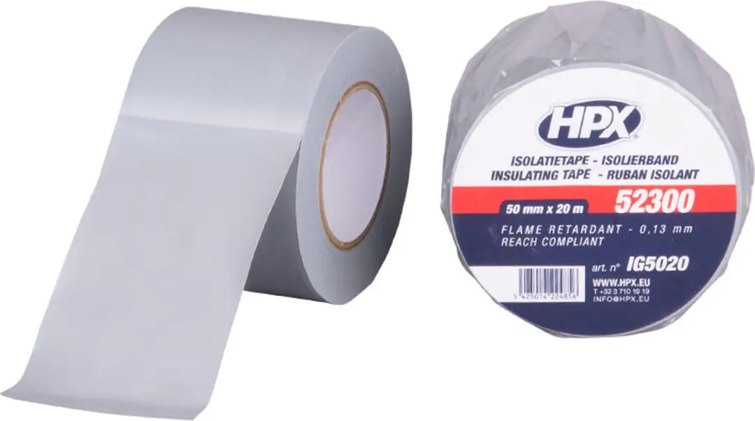 HPX 52300 PVC Isolatietape 50mm x 20m - Grijs