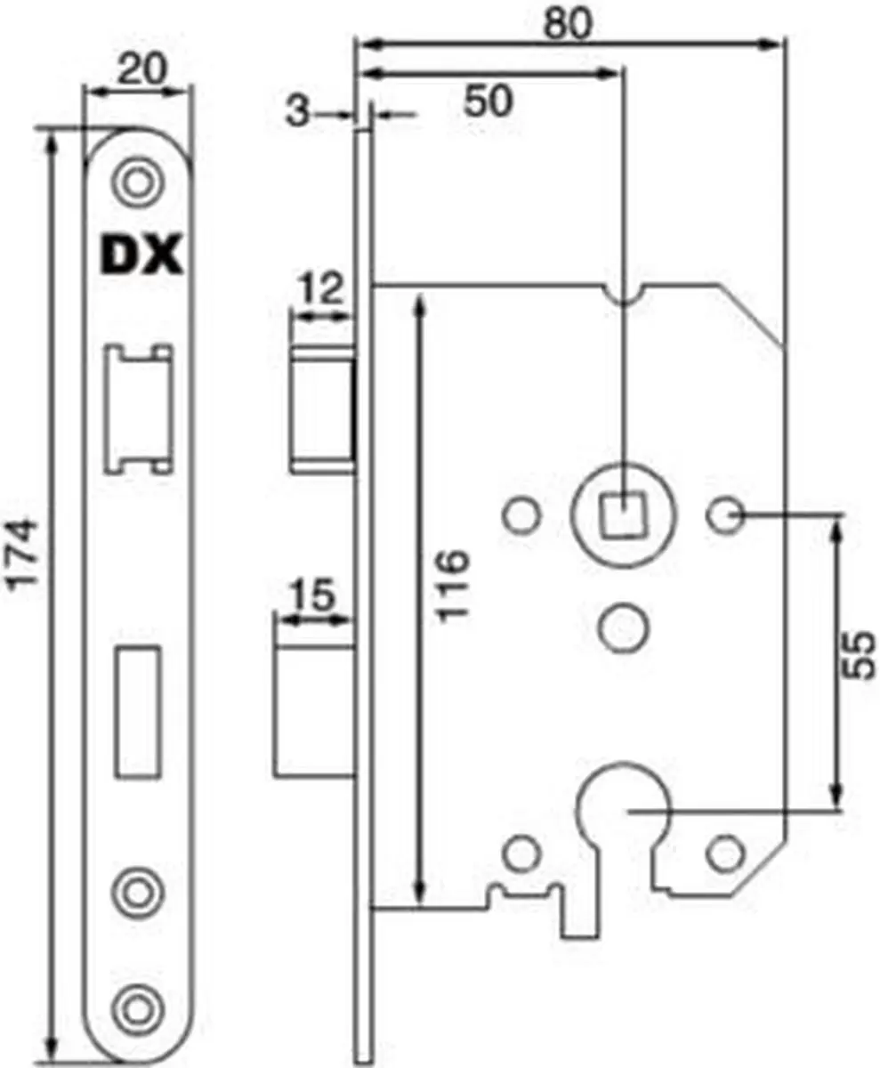 Dulimex Dag & nachtslot Eurocilinder PC55 - Wit