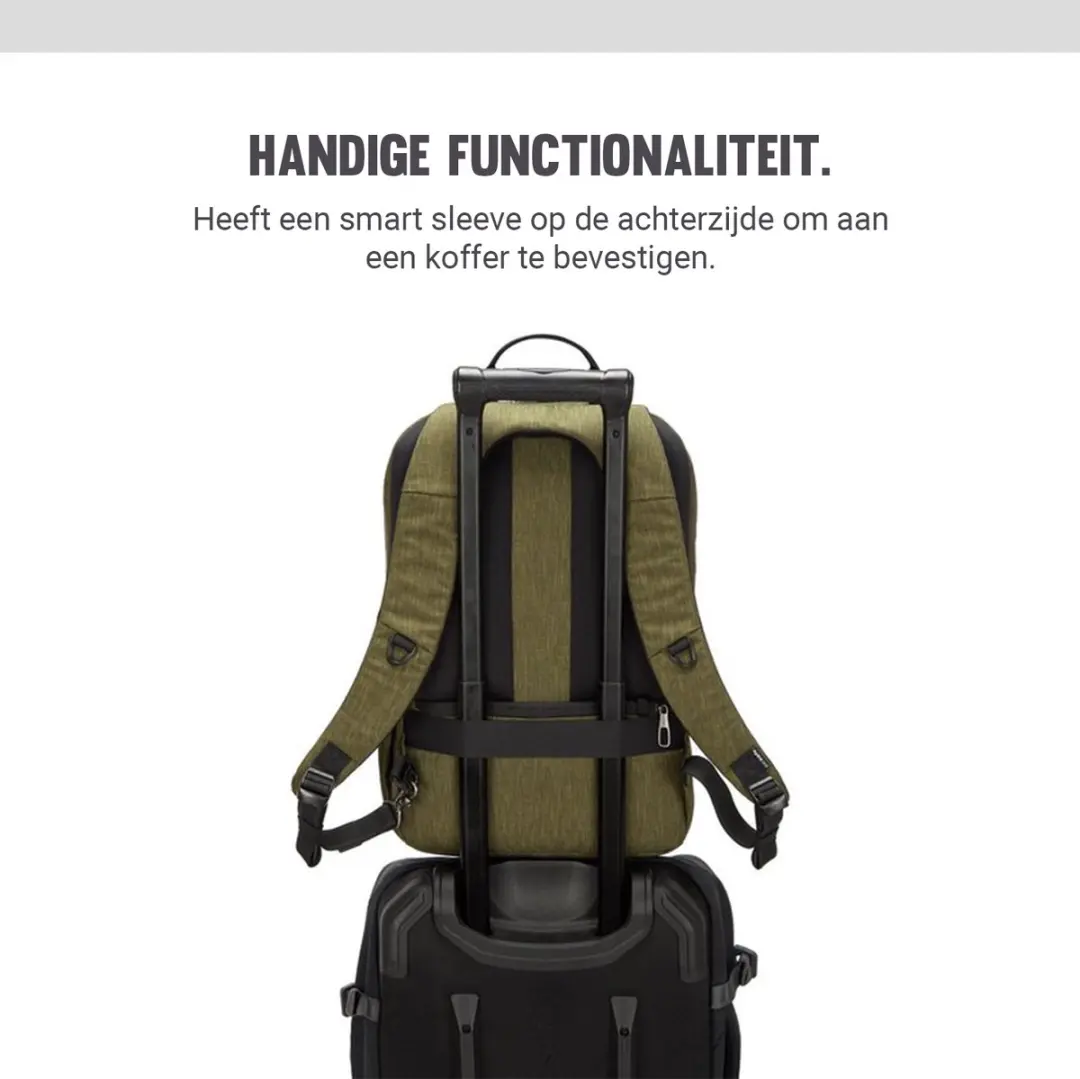 Pacsafe Metrosafe X Rugzak 20L - RFID-blokkerend - Groen - afbeelding 6 van 6