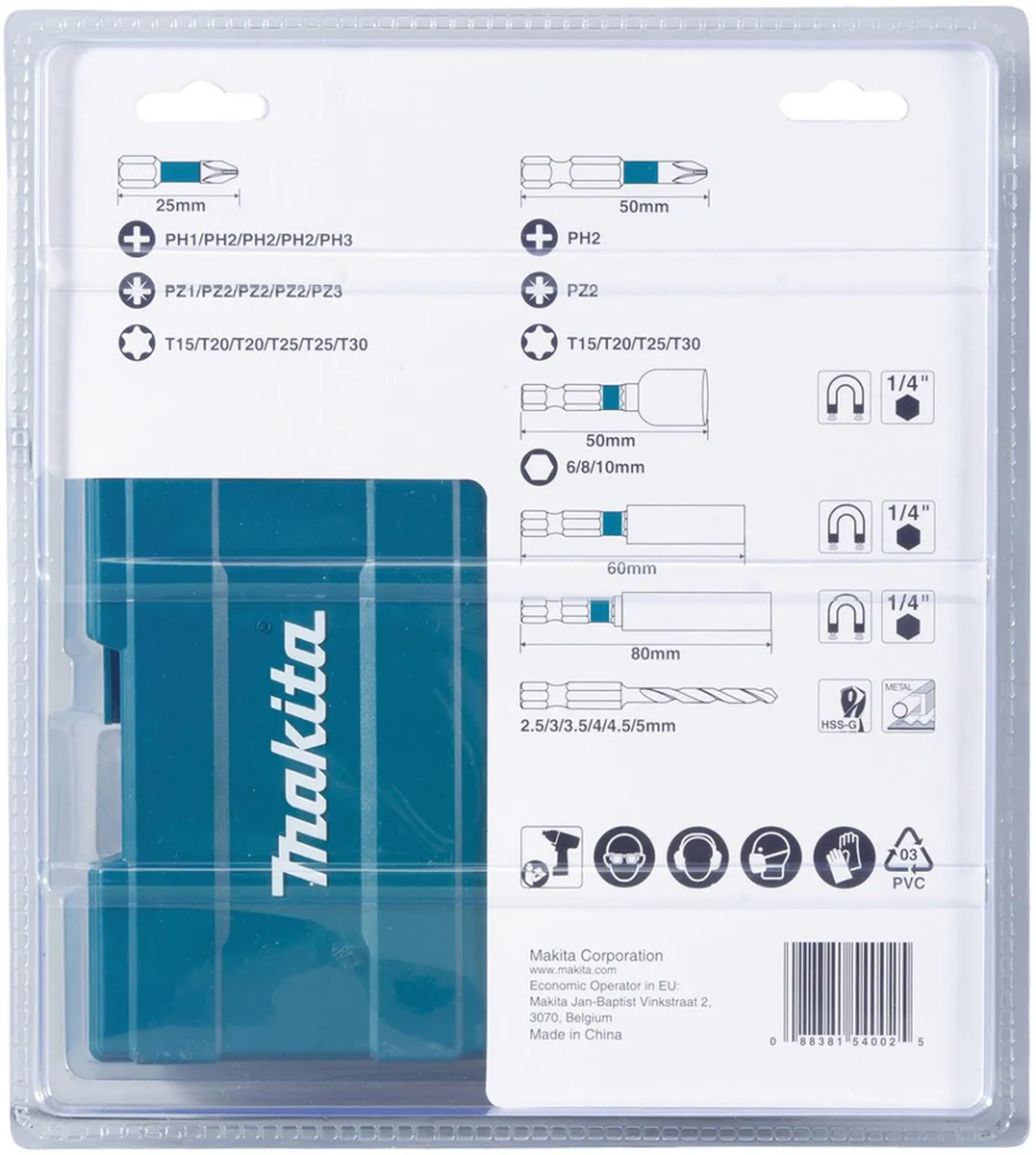 Makita Impact Black Boor/Bitset B-66896 - 33-delig