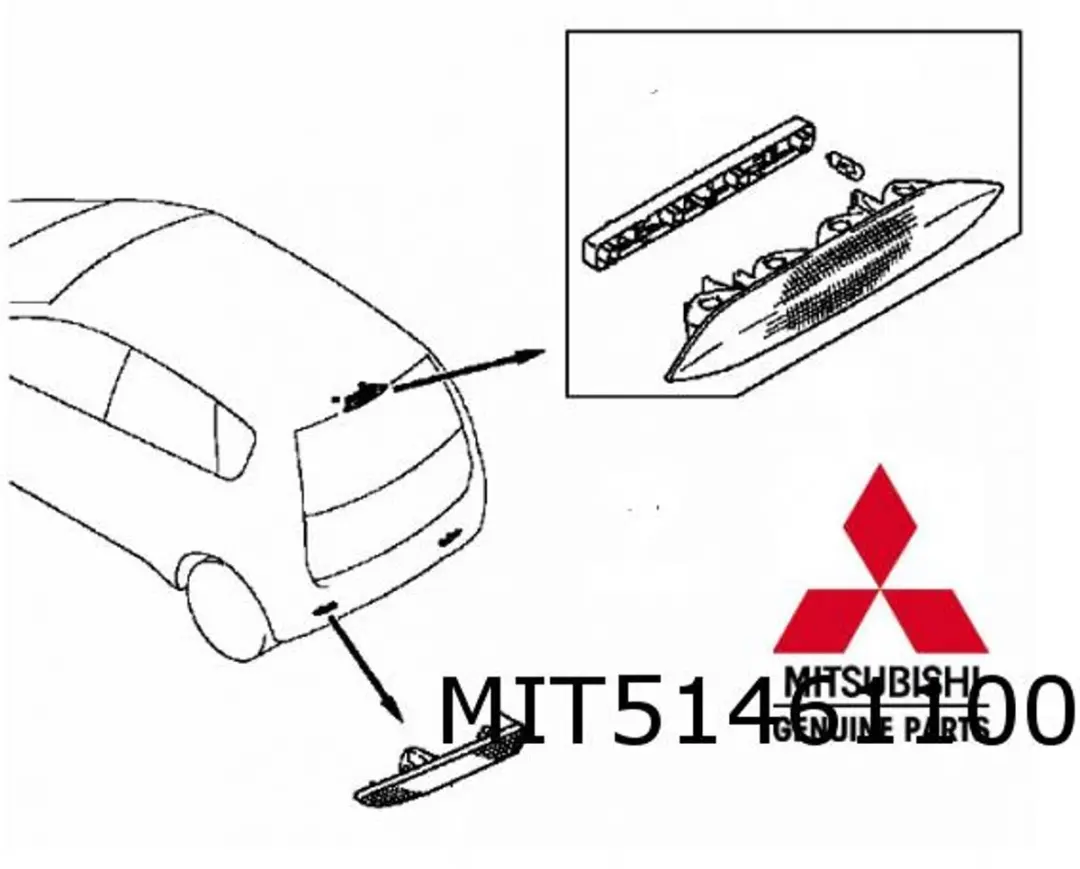 Mitsubishi Colt VI MR957379 Derde Remlicht