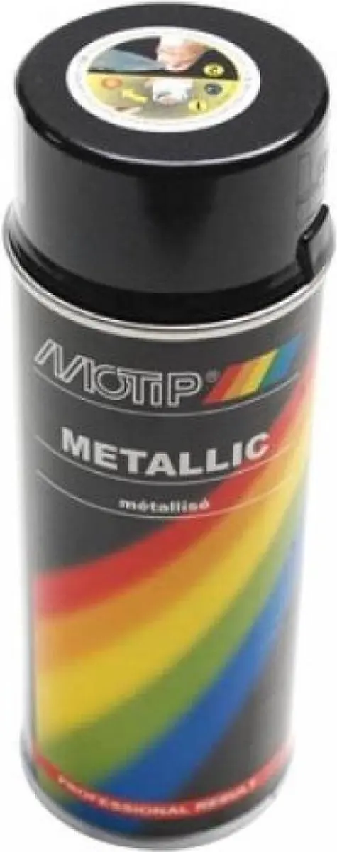 Motip Metallic Lak Zwart 400ml