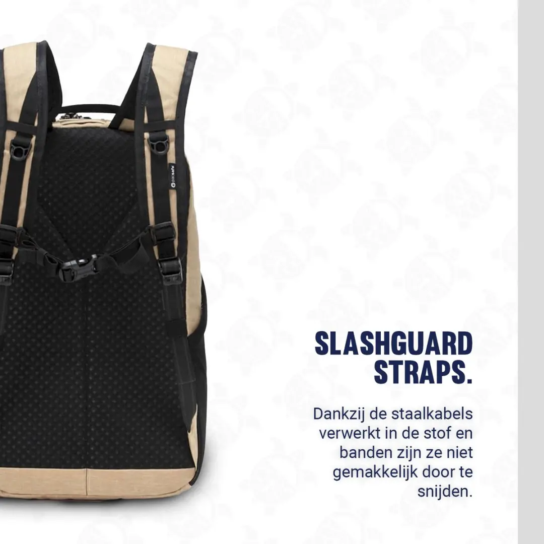 Pacsafe Vibe Rugzak 20L - RFID-blokkerend - Beige