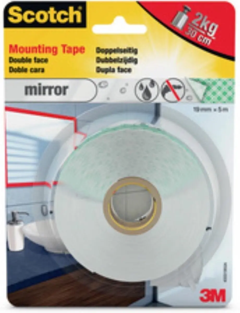 Sila Serie Dubbelzijdige Montagetape 19mm x 1,5m - Wit