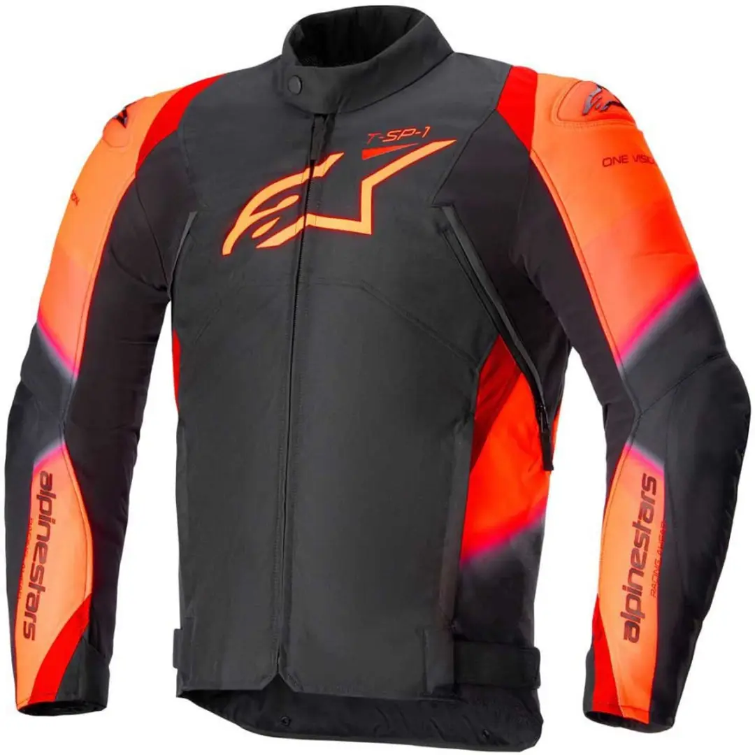 Alpinestars T-SP 1 V2 Waterproof Jas - Zwart/Rood/Fluo 3XL