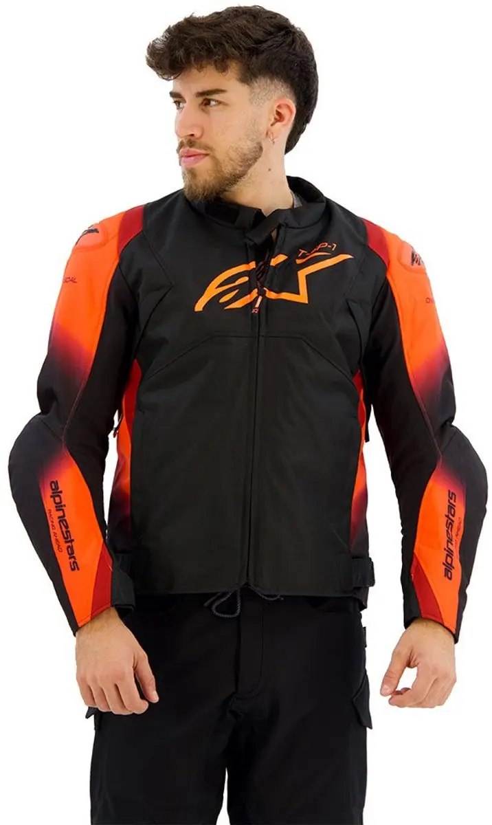 Alpinestars T-SP 1 V2 Waterproof Jas - Zwart/Rood/Fluo 3XL