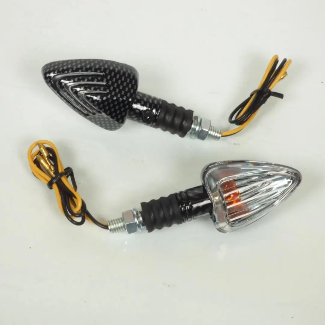 Replay 12V 10W Ø8mm Koolstof Driehoek Knipperlicht - Motor 50cc