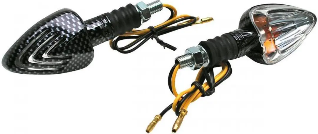 Replay 12V 10W Ø8mm Koolstof Driehoek Knipperlicht - Motor 50cc