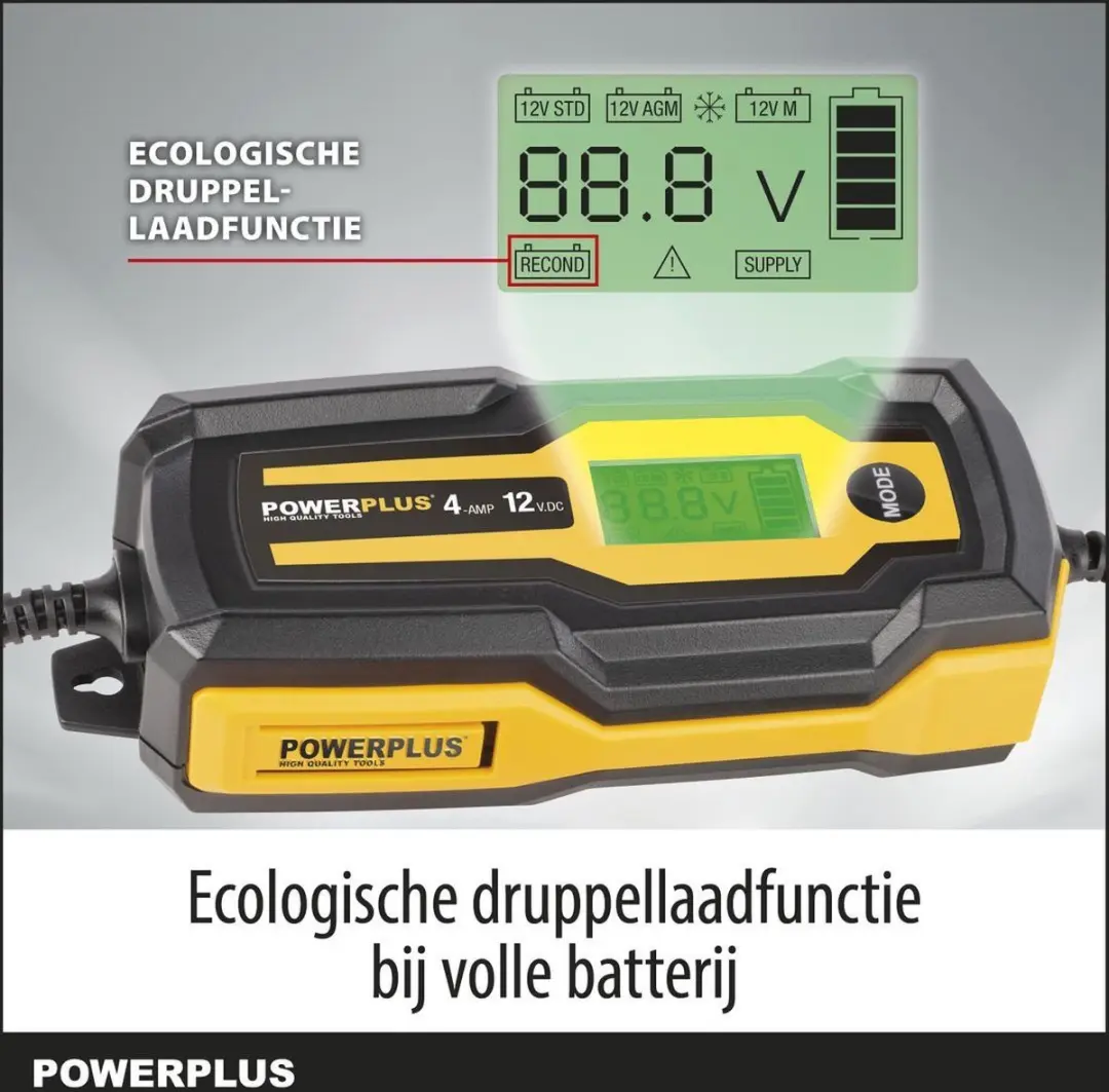 Powerplus POWX4203 Slimme Acculader 3-120Ah - 70W