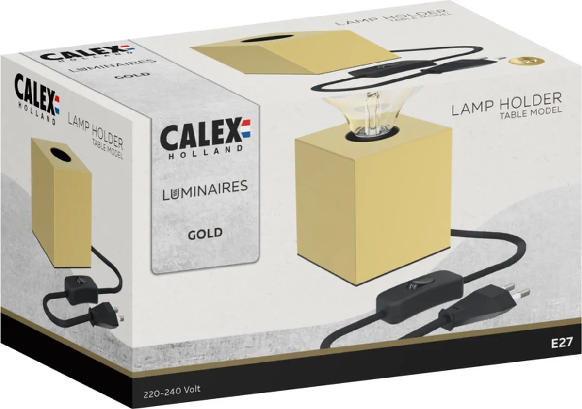 Calex Industrieel Tafellamp E27 Goud