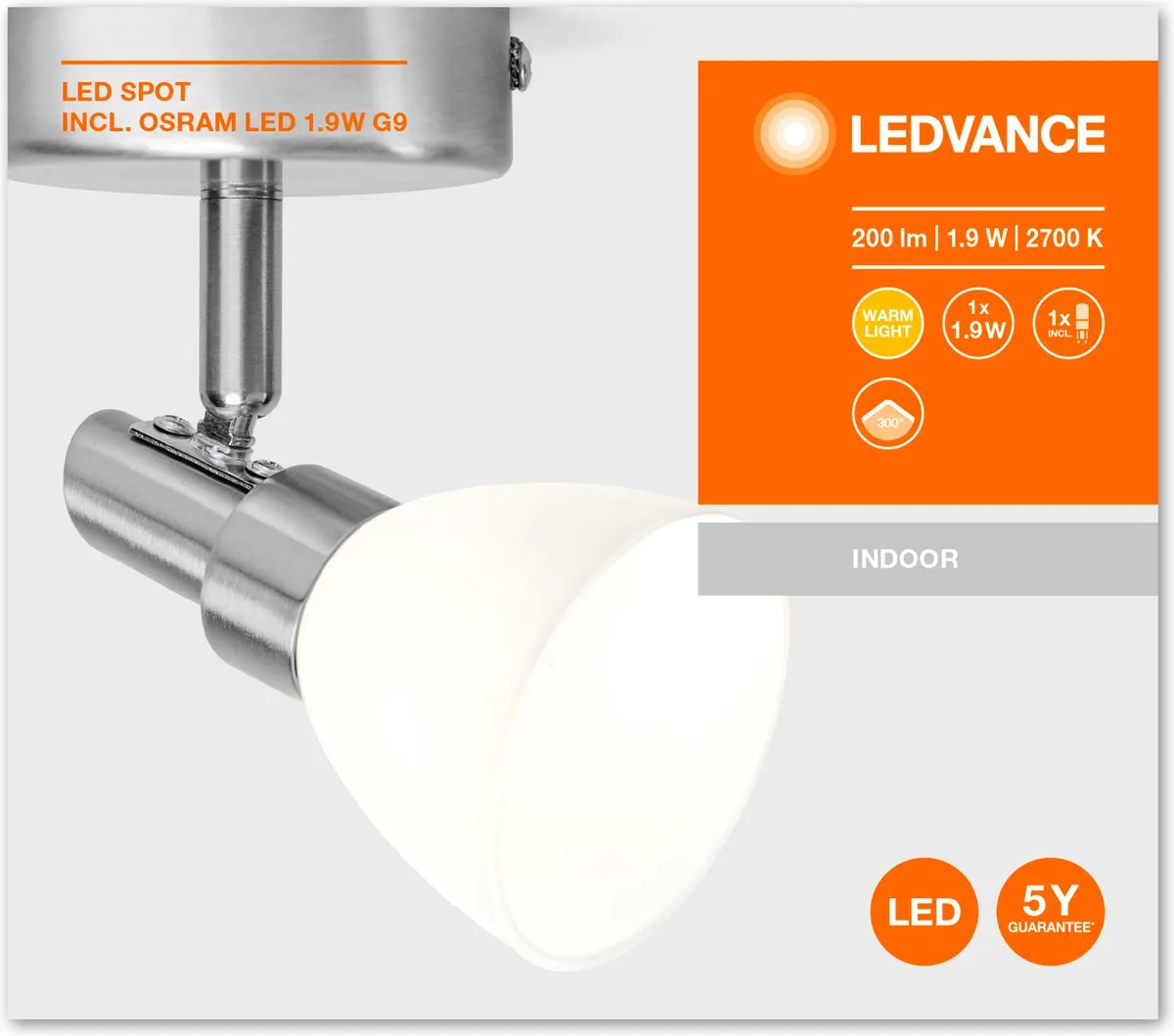 LEDVANCE LED Spot G9 1x2W Warm Wit - 200lm