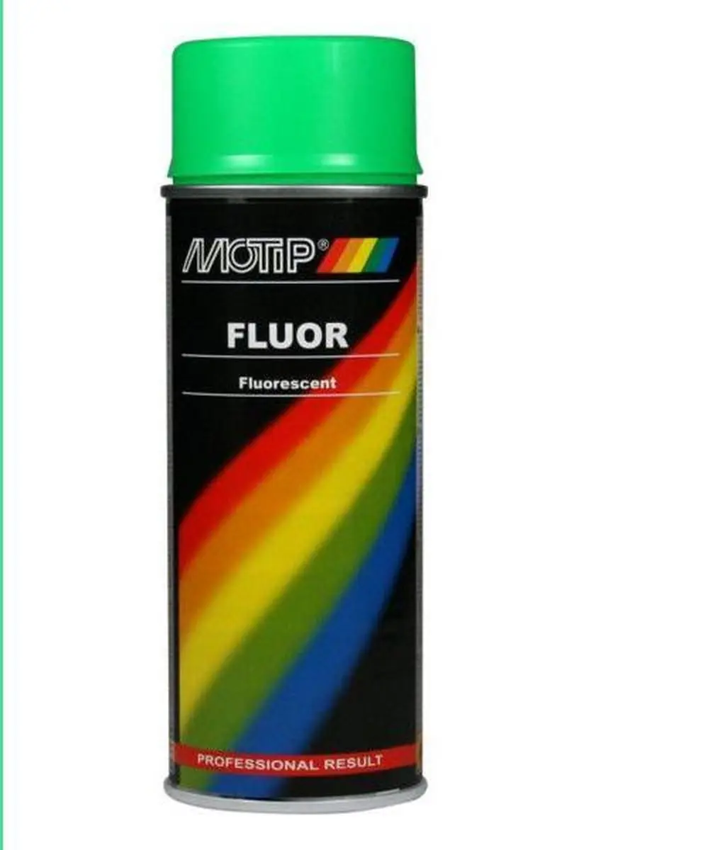 Motip Fluor Verf Spuitbus 400ml - Groen