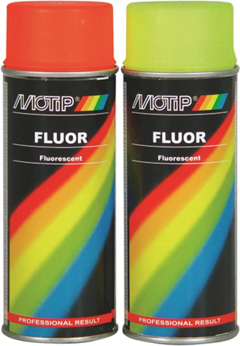 Motip Fluor Verf Spuitbus 400ml - Groen