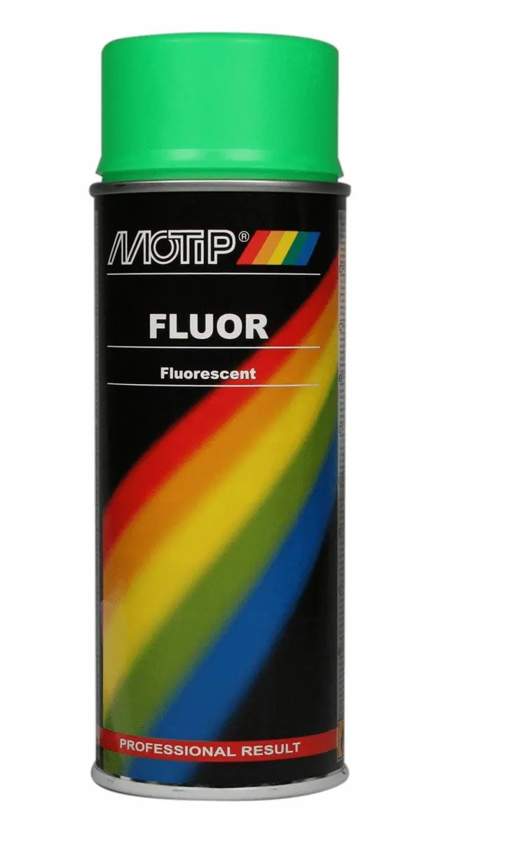 Motip Fluor Verf Spuitbus 400ml - Groen
