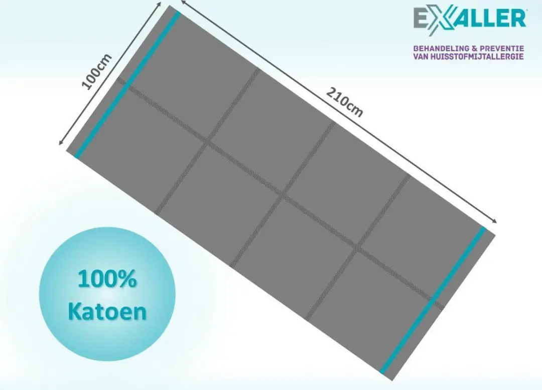 ExAller Textiel 100x210cm - Grijs